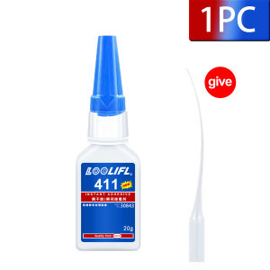 LOOLIFL 1-5pcs 411 Instant Strong Super Glue Universal Superglue Mighty Instant Glue for Resin Ceramic Metal Glass DIY Fast Dry