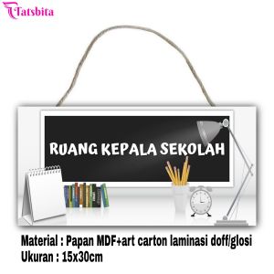 TATSBITA Pajangan Hiasan Dinding Dekorasi Wall Decor Pojok Baca Ruang Kepala Sekolah Ruang OSIS Ruang UKS Mading Informasi Koperasi Sekolah Ukuran 15x30cm