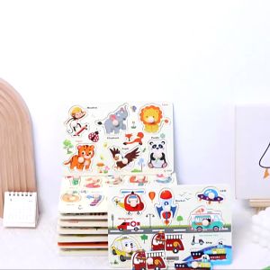 Early Educational Wooden Cognition Board Toys Development Baby Hand Grasp Digital Jigsaw Puzzles Best Gifts for Kids