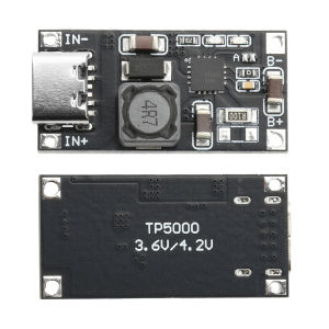 TP5000 4.2V/3.6V 1A Lithium Li-ion Battery Charging Board Charger Module Charge Management Power Supply Module Type-C DC 4.5-9V