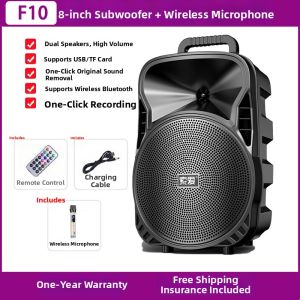 soaiy | High Power Portable Bluetooth Speaker for Outdoor Performances 8 Inches