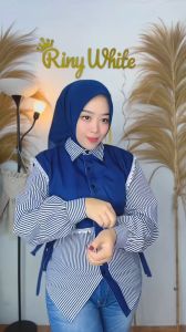 Blouse Renda Motif Korea Gaya Rapi Warna-warni - MEGUMI