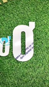 Chữ Vàng Gương cao 20cm dày 3mm dán tường dán biển quảng cáo dán biển số xe ô tô