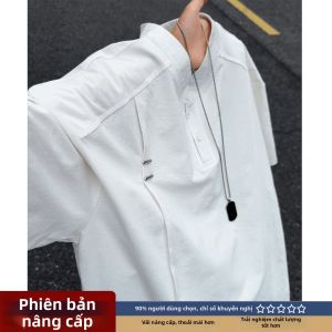Áo Thun Cổ Henley Nút Kim Loại Phong Cách Trung Quốc Chống Ẩm Mát