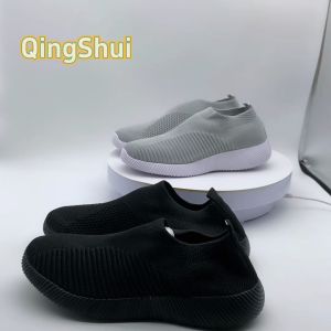 QINGSHUI Sepatu Kets Wanita Berkualitas Tinggi. Sepatu Slip On Flat. Sepatu Loafer Wanita. Berjalan Datar