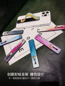 Adhesive Pull-Out Mobile Phone Stand Desk Support Lazy Phone Case Ring Holder Wrist Strap Multi-Function Creative Phone Holder