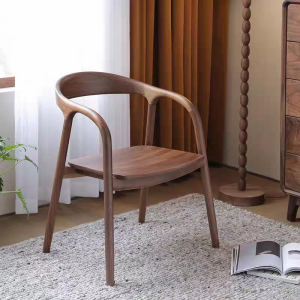 North American Black Walnut Wooden Dining Chair Japanese Style Leisure Armchair New Chinese Style Original Wood Home Use Desk Chair