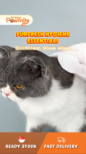 FurFresh Hygiene Essentials QuickClean Glove Wipes (6s) – Must-Have Grooming Care for Pets