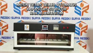 mesin tetas telur full otomatis kapasitas 50 telur sistem rak geser alumunium
