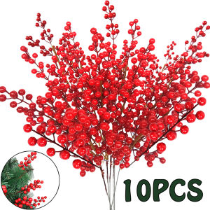 22cm Christmas Simulation Berry Artificial Flower Bouquet Fruit Cherry Plants Home Christmas Party Decoration DIY Gift