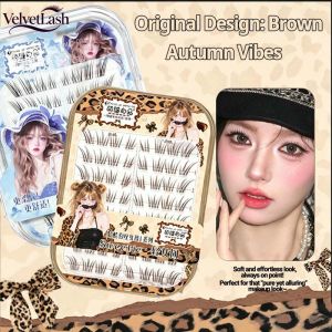 VelvetLash【Local Stock】Black-Brown Noglue Eyelashes DIY Cluster Lashes Waterproof False Eyelashes BASF PBT Fiber Faux Mink False Eyelash