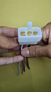 Motorcycle 6-Pin Male Socket Connector | Electrical Wiring Harness Plug | Durable Replacement Connector