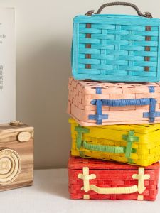 Mini Portable Paper Willow Weaving Handcraft Material Kit Creative DIY Gift Photo Decoration Fabric DIY Accessories