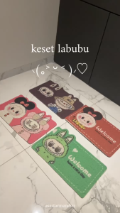 Keset MIE Labubu Keset Bihun Anti Air Keset Full Print 40x60 Keset Antislip Keset Kamar Mandi