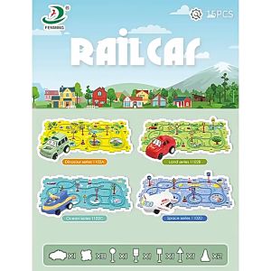 Đồ Chơi Đường Ray Cảm Biến Giao Thông Kèm Xe Ô Tô Máy Bay Và Thuyền Biển Chạy Pin Siêu Hot