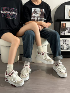 Warrior Couple Shoes Thick Bottom Versatile Casual Sneakers for Men And Women Spring Autumn Popular Flat Heel All-Match White Sneakers