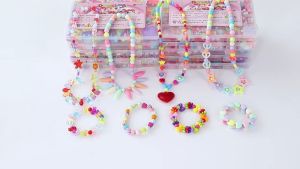 Meronce Manik DIY / Merangkai Gelang/ Kalung dengan Box / Mainan Prakarya Anak