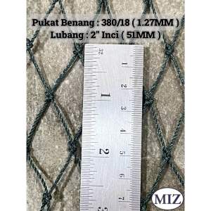 Cut : 2"(51MM) 380/18 Fishing Net Pukat Baru PE Poly Net Pukat Laut Pukat Nelayan Pukat Bubu Pukat Pagar Ayam