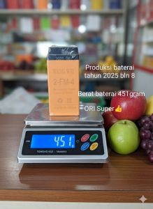 Baterai Timbangan digital kelas super ORI berat 451grm ukuran 4V cocok untuk segala jenis timbangan digital UK 30kg/40kg/100kg/150kg/300kg precioussojikyoacsCamrylesindoTorarenkhmematrix Himawari dll