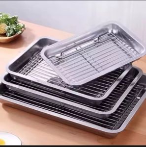 Cooling rak peniris minyak dan Nampan Peniris Stainless Steel
