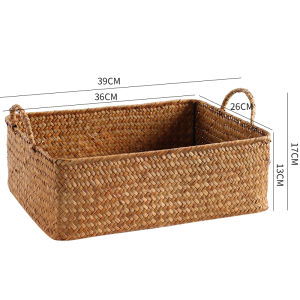 Simple Handwoven Living Room Desktop Storage Basket Snack Storage Basket Japanese Style Storage Box Kitchen Organizer