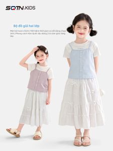 SQTN.KIDS | Girls Summer Two-Piece Dress Set