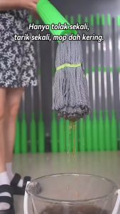 【全新升级】家用懒人免手洗新款地拖自拧水拖把干湿两用旋转拖把Self-Drying Rotate Mop Hand-Free Twist Water Rotate Mop For Home Lazy Mop Self-Wringing Floor Slippers Self-Drying Absorbent Mop