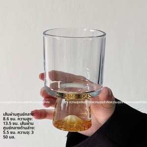 แก้วน้ำแก้วเซรามิก แก้วน้ำทรงสีเขียวเทือกเขา แก้วดื่มเครื่องดื่ม แก้วกาแฟ แก้วทรงกระบอกเล็ก สีสันสดใส เครื่องประดับตกแต่งบ้านสไตล์ย้อนยุค