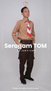 Seragam TOM - Celana SMP/SMA Panjang Karet Pramuka Kantong PDL / Cargo