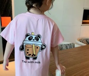 KYII Kids Girls Summer Round-neck Dress Casual Loose Dress kyii0110