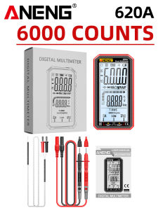 ANENG | ANENG 620A Smart Digital Multimeter 4.77" Full Screen 6000 Counts NCV Voltage Detector Anti Slip Silicone Shockproof Electrician