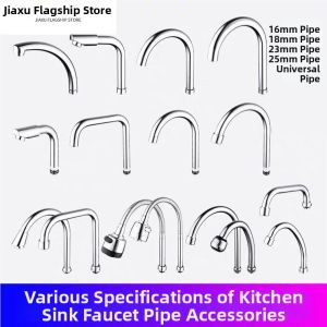 Omnidirectional Rotatable Large Bend Cold and Hot Water Faucet Stainless Steel