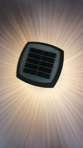 Slamp Solar Post Lamp Outdoor Waterproof Gate Lights IP65 Tricolor Pillar Lights Remote Control Solar Energy+Electricity Post Light for Parks Lawns Patios Gardens
