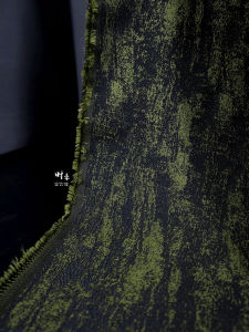 Handmade DIY Embroidered Fabric Designers Country Style Green Patterned Backdrop for Dress Making Home Decorative Crafts