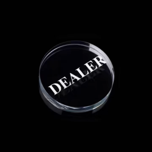 LazaraToy Acrylic Poker Dealer Button Poker Game Pressing Poker Cards Game Guard 56mm