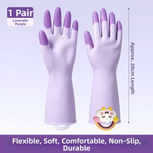 YERBABY | Housework Kitchen Dishwashing Gloves Thick Waterproof Non-slip