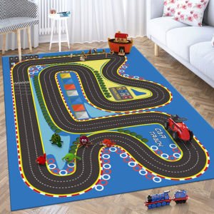 Childrens Parking Lot Floor Mat Simulation Car Track Carpet City Traffic Highway Lego Robot Game Blanket