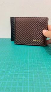 Dompet Baellerry Factory Outlet: D2396 Motif Serat Carbon Muat Banyak Cash