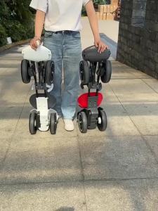 Installation-Free Childrens Go-Kart Electric Quadricycle Foldable Sitting 2-6 Portable Stroller Perambulator Toy