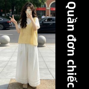 SENWA | Bộ Đồ Nữ Mới 2026 Áo Khoác Vàng và Quần Ống Rộng Thời Trang cho Mùa Hè