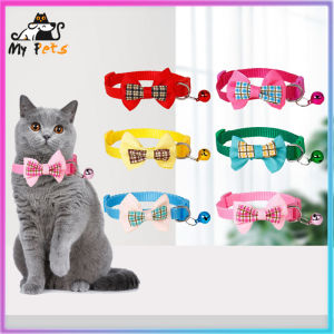 Kalung Kucing Ikatan Kupu-Kupu, Kalung Kucing Adjustable, Lonceng Cat Collar, dan Aksesoris Hewan
