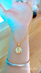 Dây Chuyền Titan Nữ Mặt Hoa Hồng