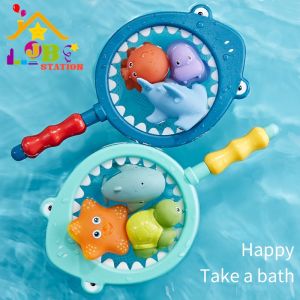 Mainan Mandi Anak Bayi laki laki perempuan Bath toy Fishing Shark mainan binatang laut ikan hiu kura kura Mainan Edukasi