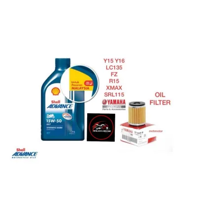 Shell Advance 4T AX7 10W-40 / 15W-50 Advance AX7 4T (100% Original Shell Malaysia)