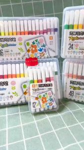 Bút Lông Màu Acrylic Marker 12/24/36/48/60 Màu Hàng Cao Cấp An Toàn Màu Sắc Tươi Sáng Vẽ Được Trên Nhiều Chất Liệu