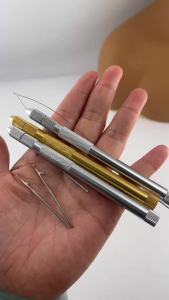 3 in 1 Hook Needle Set for Wig Making Hair Extension Metal Threader Lace Front Knot Pulling Crochet Hair Weaving Tool