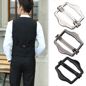 Metal Three-Position Buckle Waist Belt Button Adjustable Strap Pants Shoulder Pad Fixation Clip Clothing Accessory Fastener