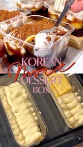 Korean Dessert Box Cheesecuit Mika Rectangle 300ml + Lid / SX-599