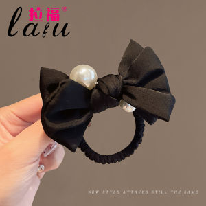 Beaded Butterfly Knot Hair Ties Womens Fashionable Hair Bands Pearl Hair Bands Leopard Print Hair Bands Elastic Hair Bands