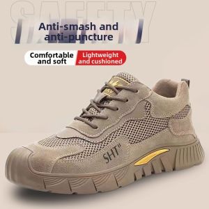 Breathable Steel-Toe Anti-Puncture Lightweight Work Safety Shoes
